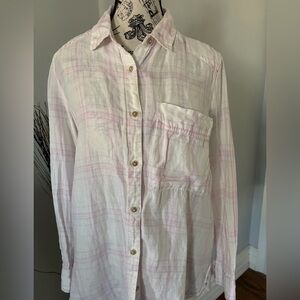 Free People Button Down Shirt w/Back Button Detail